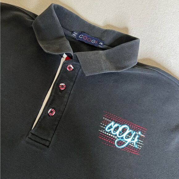 Vintage COOGI Mens Embroidered  Black Multicolored Polo shirt Size 2XL - Picture 8 of 16